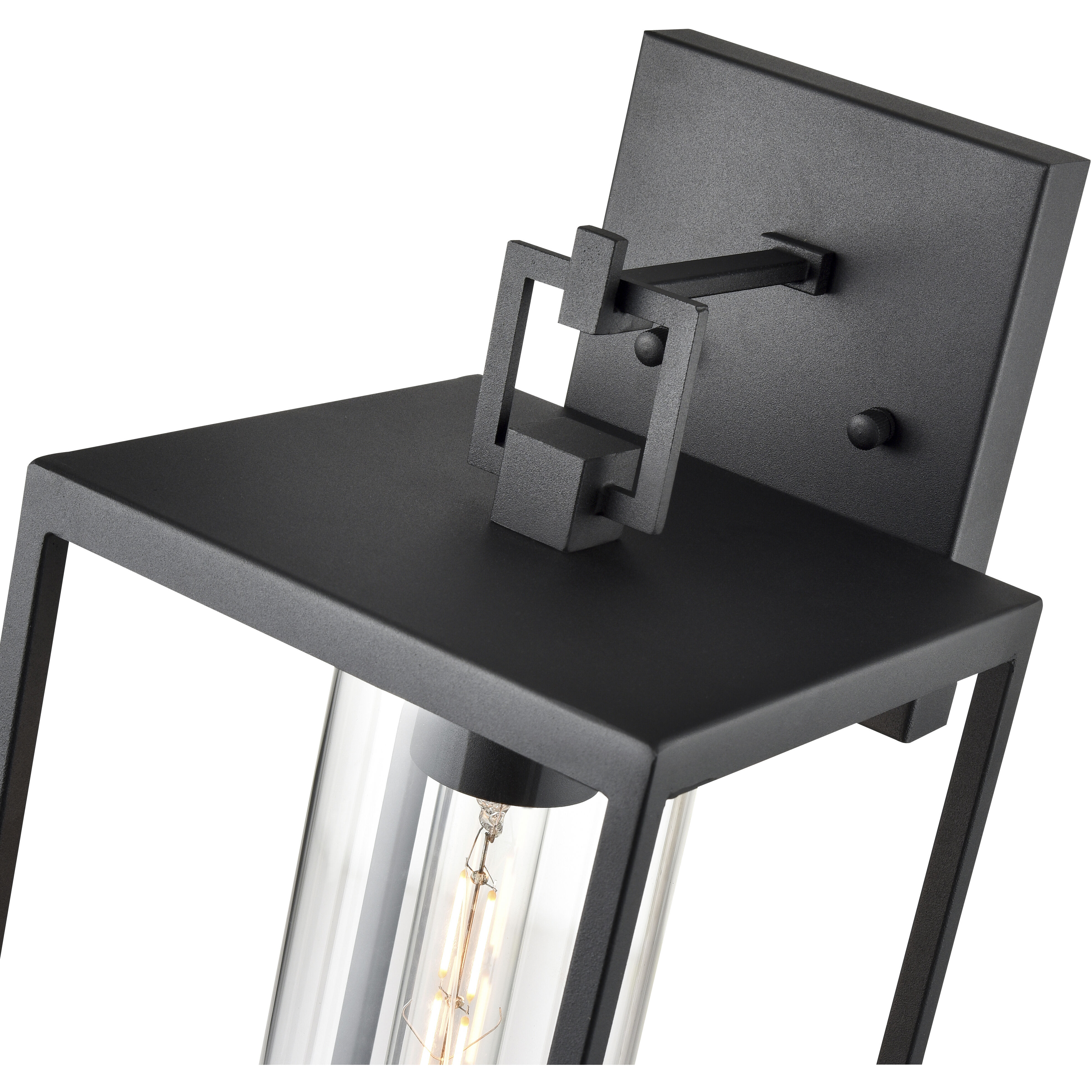 Ellway 1 Light 16 inch Textured Black Outdoor Wall Sconce